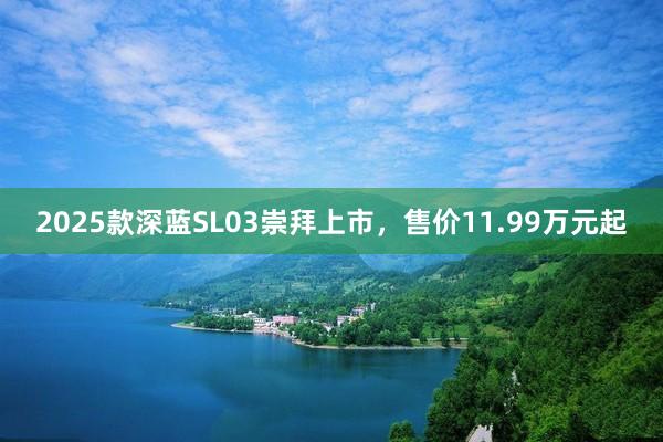 2025款深蓝SL03崇拜上市，售价11.99万元起