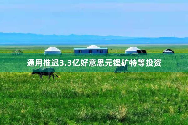 通用推迟3.3亿好意思元锂矿特等投资