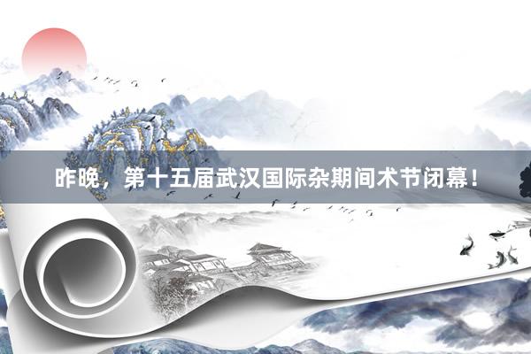 昨晚，第十五届武汉国际杂期间术节闭幕！