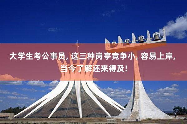 大学生考公事员, 这三种岗亭竞争小, 容易上岸, 当今了解还来得及!