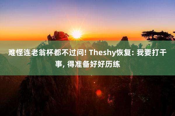 难怪连老翁杯都不过问! Theshy恢复: 我要打干事, 得准备好好历练