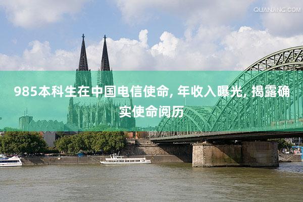 985本科生在中国电信使命, 年收入曝光, 揭露确实使命阅历